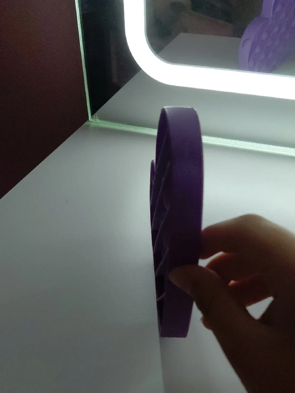 Heart-Shaped Pop It Fidget Toy - Purple and Rainbow